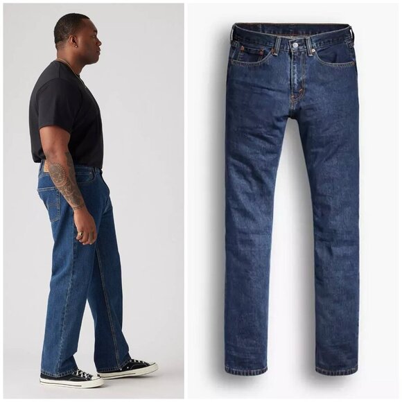 NWT Levi’s 505 REGULAR FIT MEN'S JEANS (BIG & TALL) Dark Stone Wash 42 / 34 - Picture 3 of 12